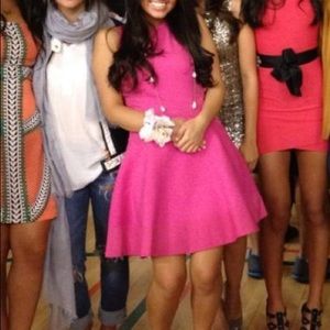 Ted Baker Pink Panel A Line Cocktail Skater Dress